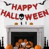Halloween Party Decoration Happy Halloween Banner Bloody Butcher Knife Killer Tool Paper Garland for Horror Haunted House Decor