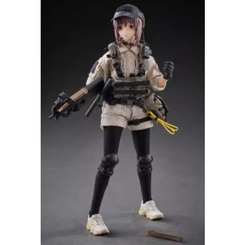 ACHASUKI 1/12 Scale Pocket Art Series, Sixth Edition, PA006 Security Guard Reizei Hisei, Articulated Action Figure, Complete Set Including Body, Head,
