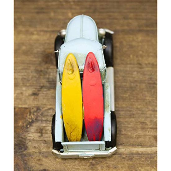 Vintage Miniature Surf Truck Tin Object, 10.5cm High X 17cm Long X 7cm Deep, 0410A-7138, Interior, Car, Automotive, Retro, Interior, American Goods