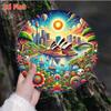 Vintage Waterproof Metal Wall Art Round Logo Sign Indoor Outdoor Decor