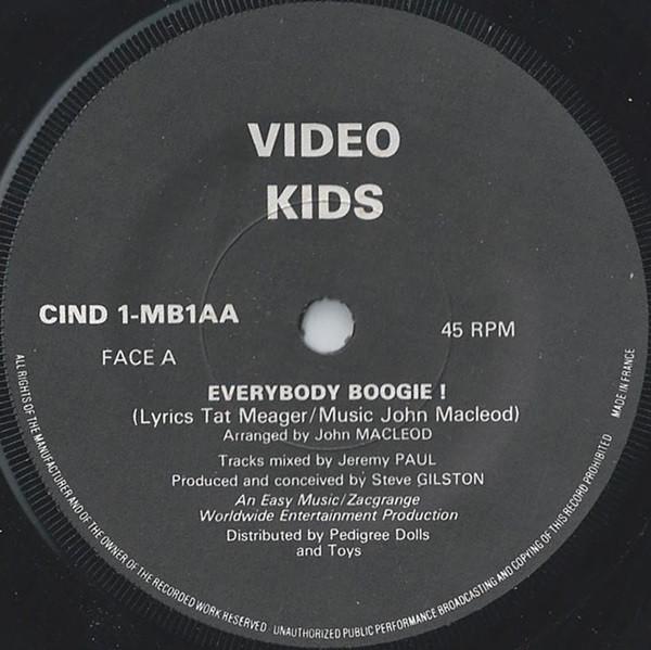 

7inch Record VIDEO KIDS - Everybody Boogie ! CIND1MB1AA Easy Music 1981 UK Rock Used