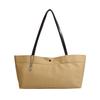 Fashion and casual large-capacity portable women's bags, niche single shoulder armpit bags, high-end cowhide canvas tote bags