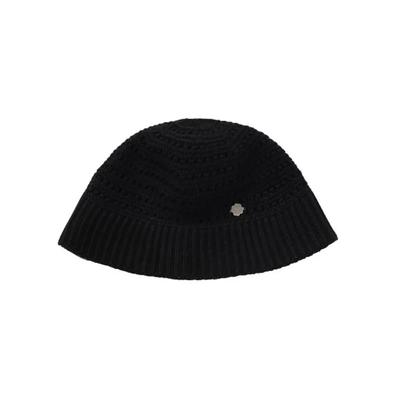 Bucket Hat Summer Knit Hat Black 601673