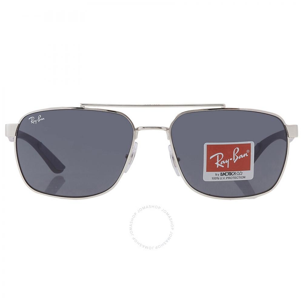 

Ray Ban Dark Gray Rectangular Unisex Sunglasses RB3701 924387 59