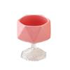 Fashion Ceramic French Vintage Dessert Bowl Modern Style Geometric Fruit Bowl Decorative Ice Cream Cup Pudding