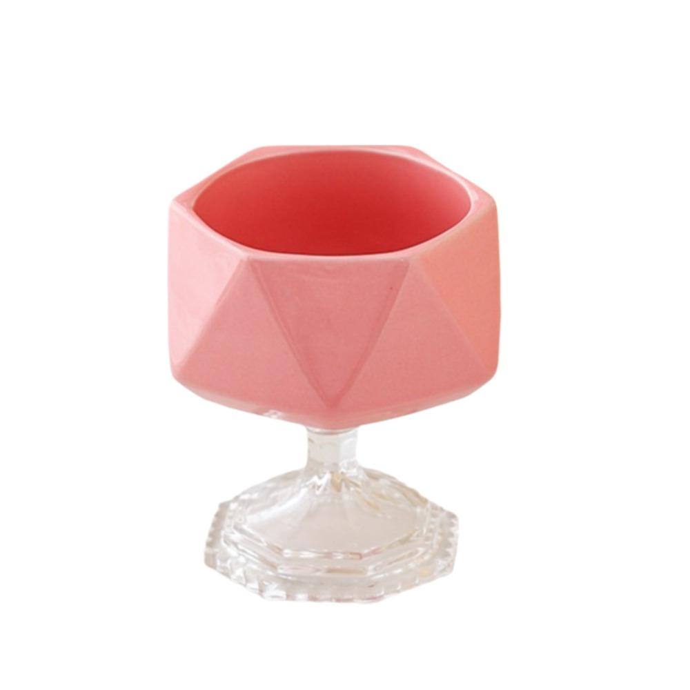 Modern Style French Vintage Dessert Bowl Ceramic Fruit Bowl Fashion Yogurt Bowl  Hotel 334 ML розовый