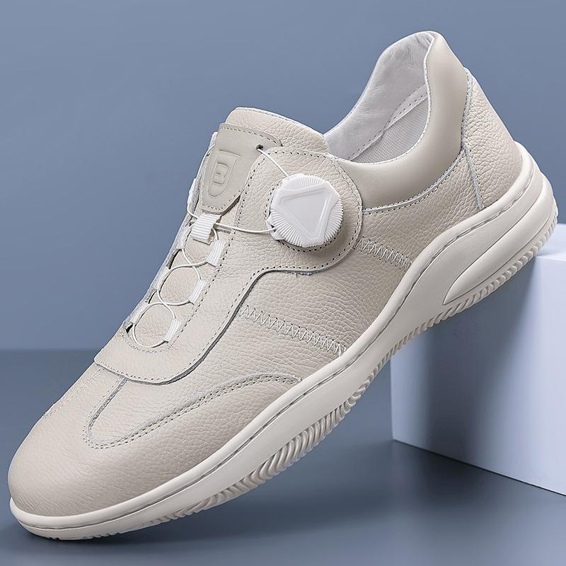 

Мужская повседневная обувь из натуральной кожи, модная деловая мужская обувь, удобные слипоны, мужские лоферы на платформе, кожаная рабочая обувь, большой размер 45 45 бежевый