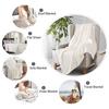 Cozy tabby cat pattern flannel blanket suitable for sofa, bed, office, travel, camping, Christmas holiday gift decoration
