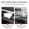 S Car Tissue Box Pu Leather Car Sunshade Plate Tissue Box With Tissue Universal Auto Interior Storage Decoration Accessories