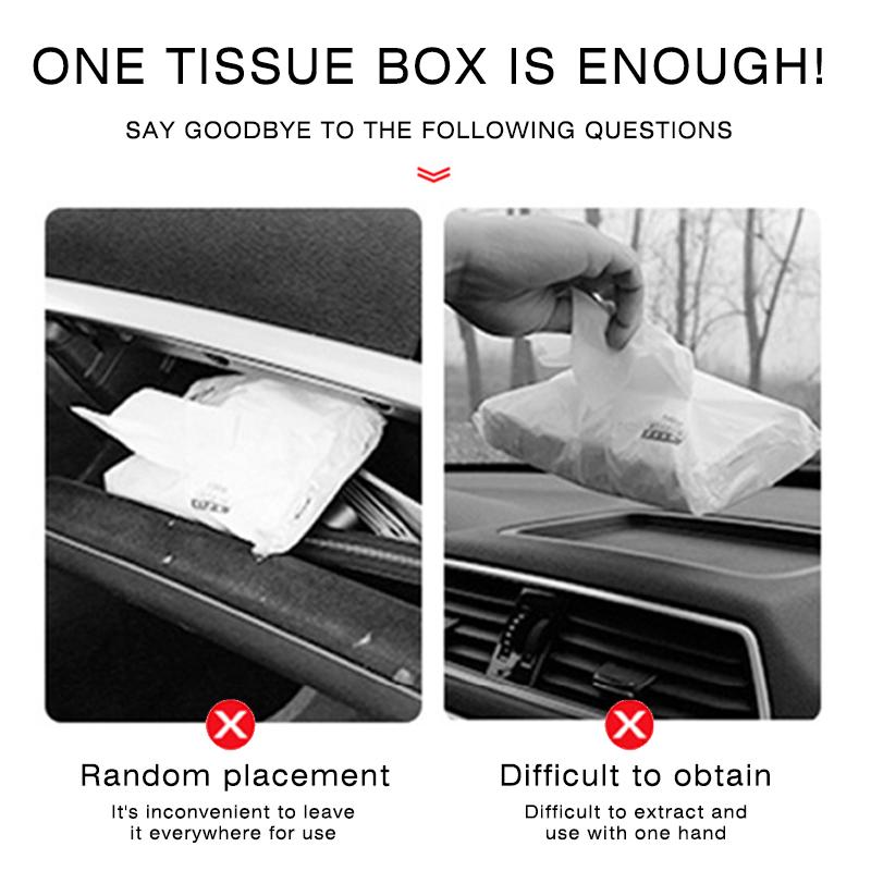S Car Tissue Box Pu Leather Car Sunshade Plate Tissue Box With Tissue Universal Auto Interior Storage Decoration Accessories