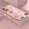 For Redmi Note 13 Pro 12 Pro 12S 11 Pro 11S 10S OPPO A38 A77s A96 Realme C33 C65 OnePlus Beautiful Flowers Soft Plated TPU Phone Case Cover