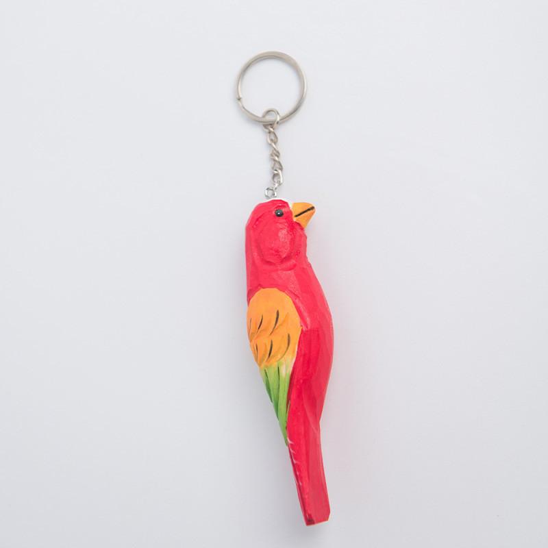 

Wooden Keychain Cartoon Animal Pendant Handcrafted Gift For Travel And Party Decor Bird