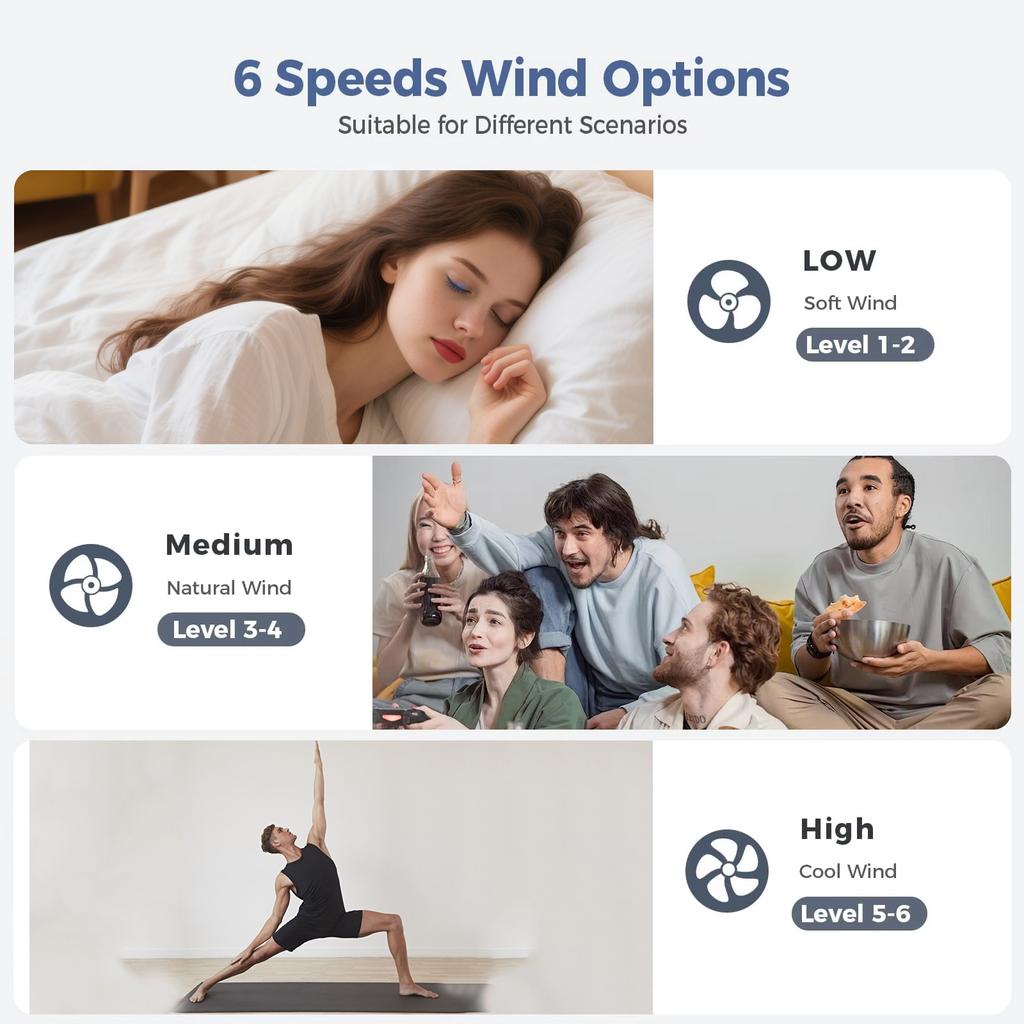 48cm Ceiling Fan Light, Thin Silent Ceiling Fan with Remote Control, Unlimited Dimming, 6-speed Adjustment, Bedroom Living Room