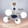 French Cream Bauhaus Chandelier: Retro Light for Living Room & Bedroom