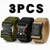 3pc Quick release belts adjustable for outdoor use durable and thick multifunctional men belt Casual golf belts for men