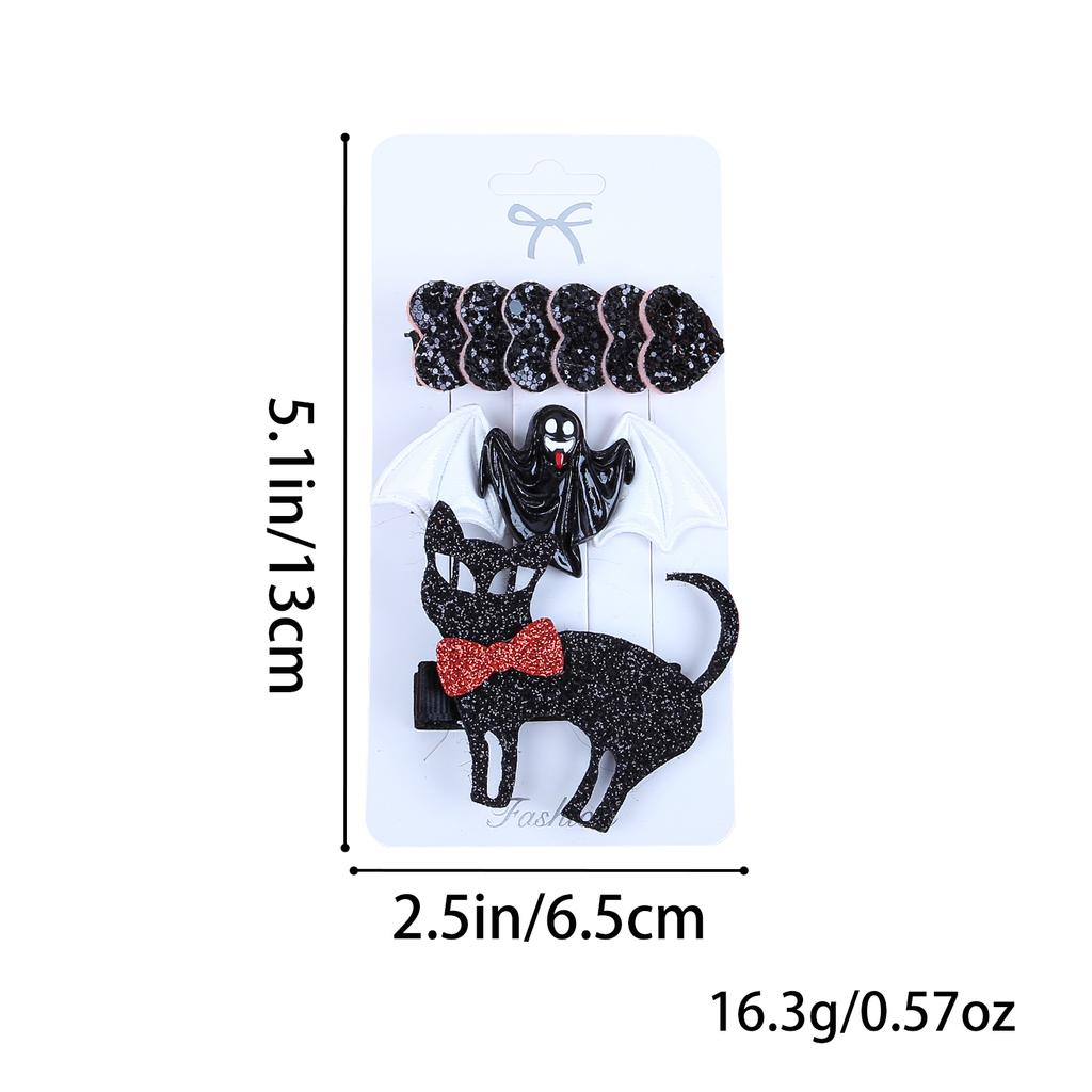 3PCS Halloween Hair Clips Pumpkin Devil Hairpins Girls Star Hairclips Festival Party Cosplay Heart Barrettes Kids Headwear