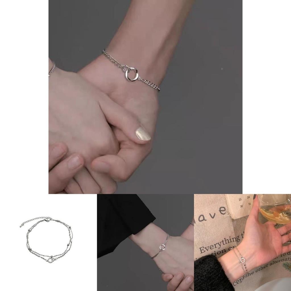 Delicate Geometric Double-layer Bracelet For Women 2023 Light Luxury Design