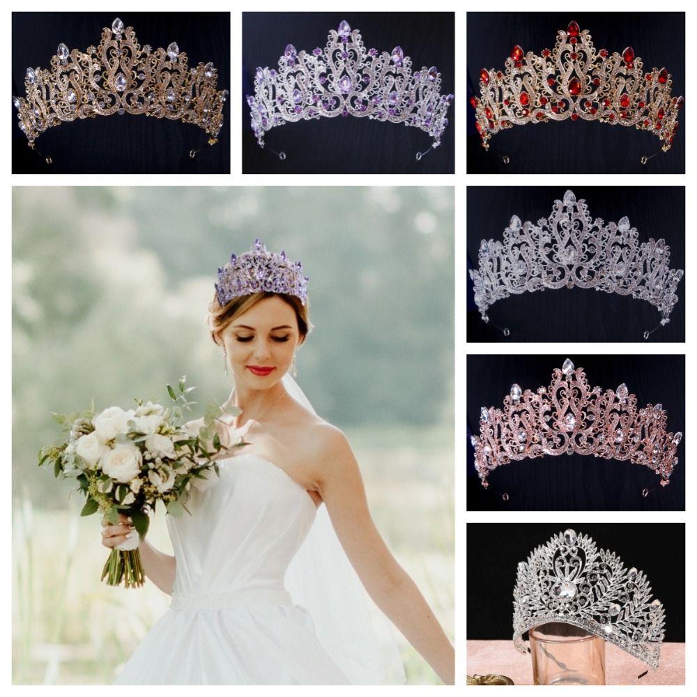 Queen Party Pageant Princess Tiara Crystal Rhinestone Crown Baroque Luxury Crown  Women