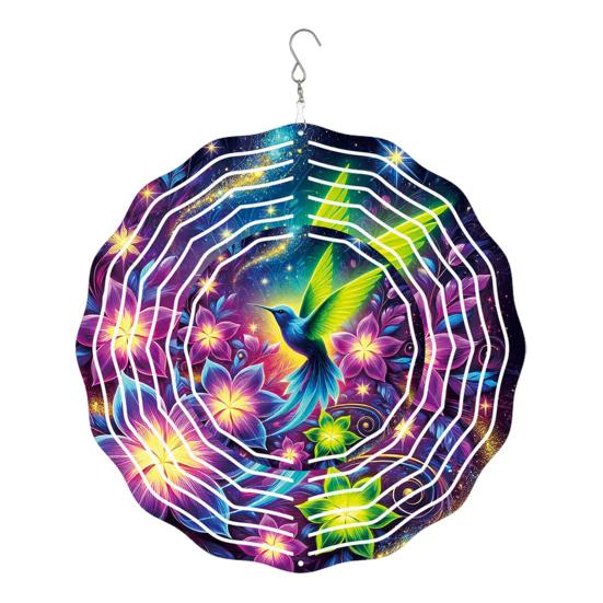 Dragonfly Wind Spinner Bird Kinetic Spinner Hanging Animated Wind Spinner with 3D Animation Effect for Outdoor Yard Garden Decoration