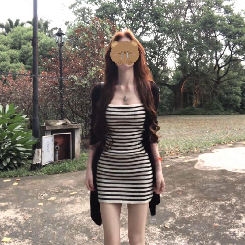 

Korean Cool Color Block Striped Camisole Dress - Summer Slimming & Flattering 2026 Small