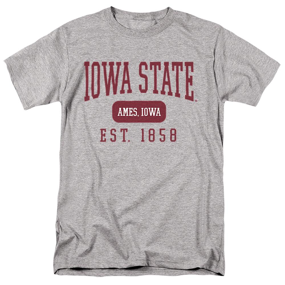 Iowa State University Adult T-Shirt Founded Date, Athletic Heather, S-5XL S разноцветный