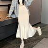 Navava Women Mermaid Knit Skirt Beige Ns416