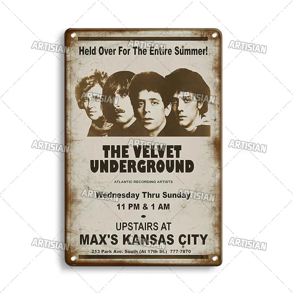 ARTISIAN Classic Rock Music Metal Tin Sign Home Bar Wall Decorative Weathered Metal Plaque Cafe Metal Sign Art Industrial Decor