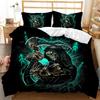 Skull Duvet Cover Set God Of Gamblers Bedding Set Poker Skeletonteens Adults Skull Double Queen King Size Polyester Qulit Cover