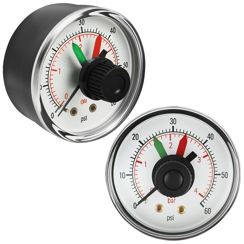 2/4Pcs Pool Filter Pressure Gauge 0 to 60Psi 2inch Dial Accurate Water Pressure Monitoring Gauge Meter Air Compressor Pump Parts