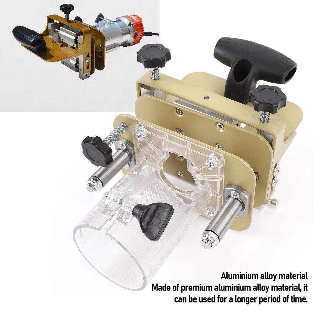 Wood Router Slotting Locator Aluminum Alloy High Efficiency 2 in 1 Invisible Fastener Slotting Bracket for Trimming