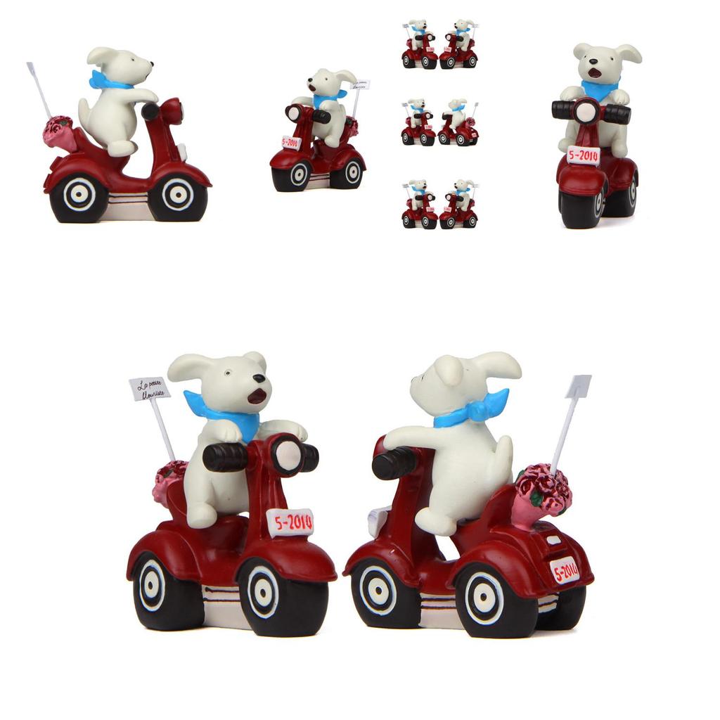 Small Dog Resin Motorcycle Flower Pot Garden Decor For Indoor Plants And Gift Giving