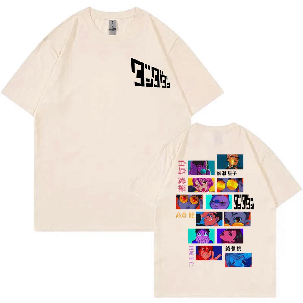 Dandadan Japanese Anime Tshirt Unisex Unisex Clothing Fashion Cartoon Short Sleeve Tshirts High Quality Cotton Oversized T Shirts