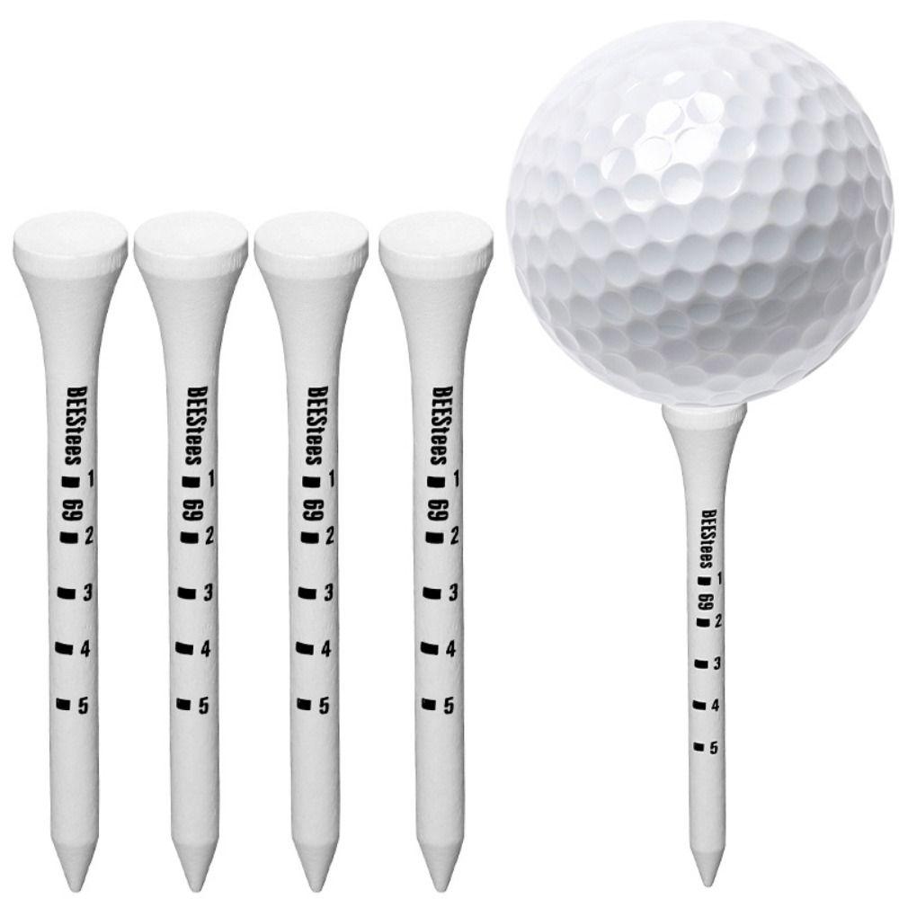 100pcs Wooden White Striped Golf Tee Digital Scale Golf Stand Base Golf Holder Golf Accesories