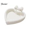 3D Printed Bow Storage Tray Jewelry Tray, Cute Heart-Shaped Organizer, Stable Decorative Desktop Organizer Unique Art Collection Gift for Rings