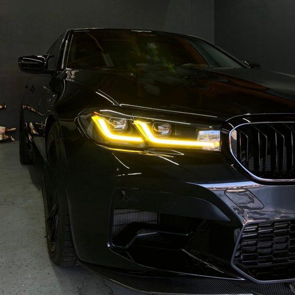 Metal Grille Trim for BMW 5 Series (G30, G31, F90) - Colors as Pictured.