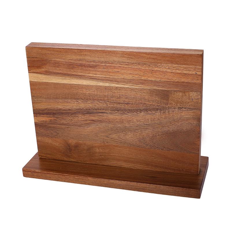 Double-Sided Magnetic Knife Holder – Solid Wood Stand for Kitchen Cleavers