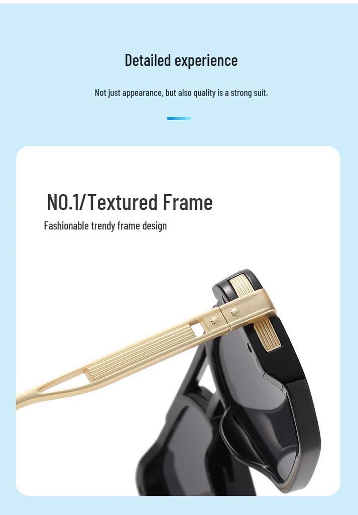 2026 Retro Double Bridge Square Pilot Sunglasses - European & American Fashion Street Style