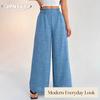 JPNTKY Women's Fashion Casual Solid Color Print Pants & Capris