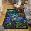 Froggy Frames Cyberspace Pattern Rug Floor Mat for Living Room or Bedroom Soft and Comfortable Carpet a Gift for Birthday and Holiday.