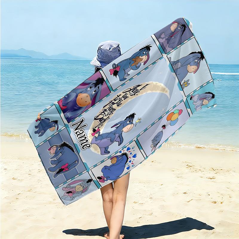 Personalized Dumbo Circus Adventure Beach Towel Microfiber Beach Towel Thin Absorbent for Beach Swimming Yoga Bath Sports. 0910365