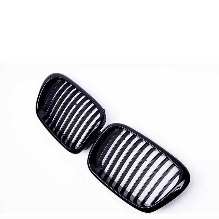 For BMW E39 5 Series 525 528 Gloss Black Grille Car Front Hood Grill Kidney Grilles Racing Grill 99-03 Accessories Single Line