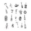 20pcs DIY Crafts Making Findings Handmade Tibetan Jewelry Beer Wine Corkscrew Bottle Opener Charms For Jewelry Making