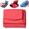 New PU Leather Leather Wallet Coin Purse Short Wallet Folding Mini Wallet with Cash Slot Simple Small Purse for Women