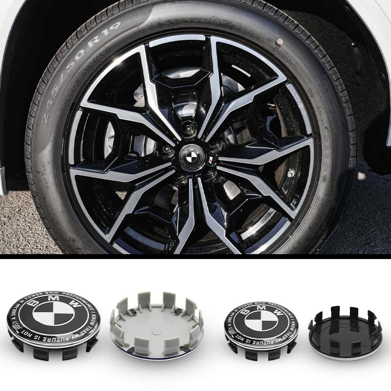 4pcs 56mm/68mm Car Logo Badge Wheel Hub Center Cover EmblemAccessories For BMW Edition M1 M2 M3 M4 M5 M6 X7M X2M X3M X4M X5M X6M