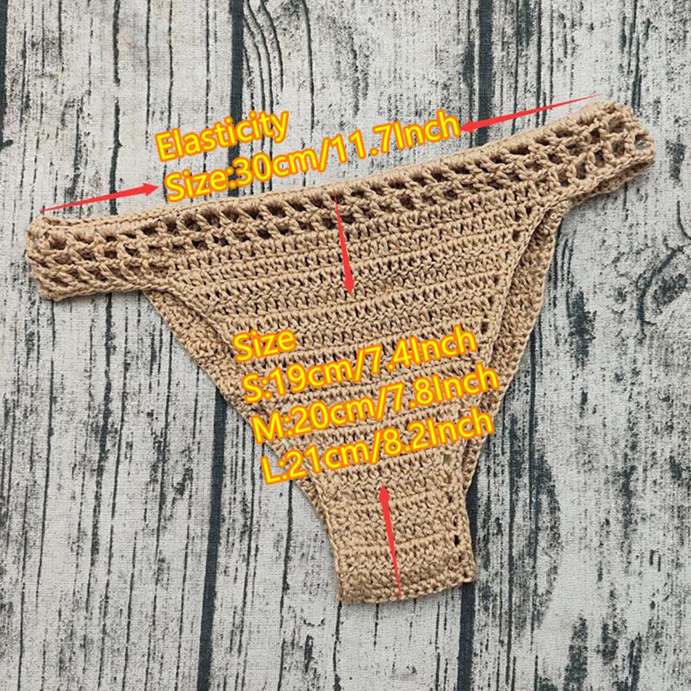 Bohemian Crochet Bikini Set - Handmade Shell Swimsuit Beachwear