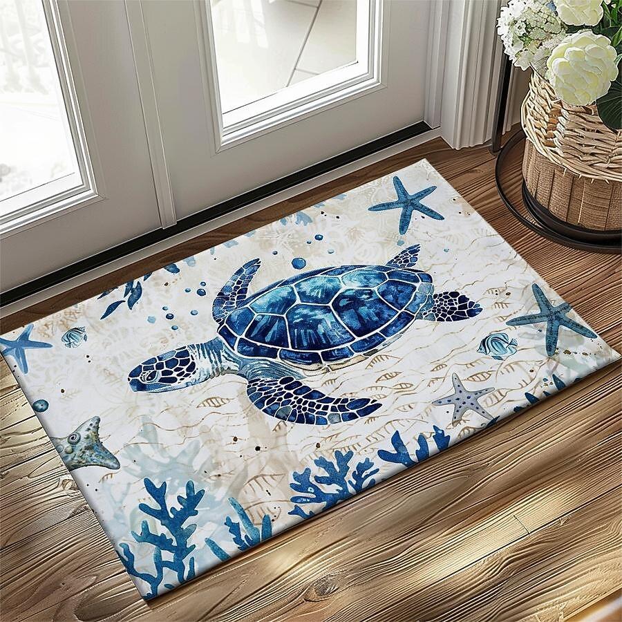 Sea Turtle Doormat Kitchen Mat Floor Mat Non-Slip Area Rug Indoor Outdoor Mat Bedroom Decor Bathroom Mat Entrance Rug