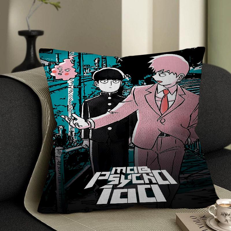 Mob Psycho 100 Personalisierte Kissenstaubabdeckung Schlafzimmer Kinder Party Dekoration Kissenbezug Geburtstag Kindergeschenk