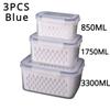 1/2/3pcs Refrigerator Storage Box Fridge Organizer Fresh Vegetable Fruit Drain Basket Storage Container Pantry Kitchen Organizer