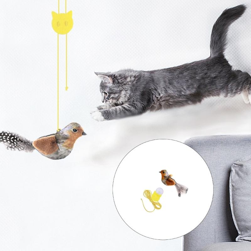 Katzen Spatz Teaser Interaktives Kätzchenspielzeug Bewegung Unterhaltung Bewegungsspiel Katzen Interaktives Spiel Zwitschern