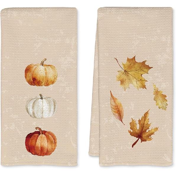 Pumpkin Decor Kitchen Towels, Pumpkin Decor Hand Towels, Fall Decorations Kitchen Towel, Fall Bathroom Decorative Towel for Bathroom, 16×24 Inches